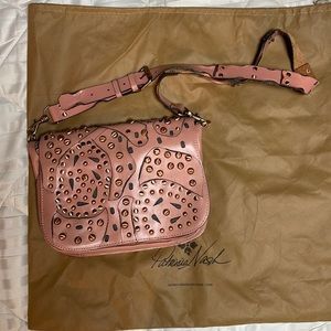 Like New Patricia Nash Studded Link Saddle Bag